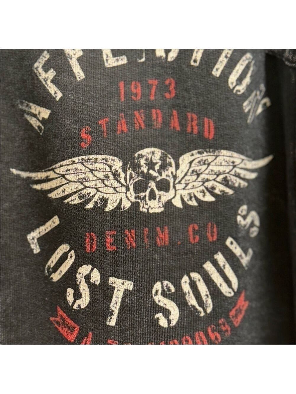Affliction Men's Black Lost Souls Graphic T-Shirt Large - Picture 11 of 13